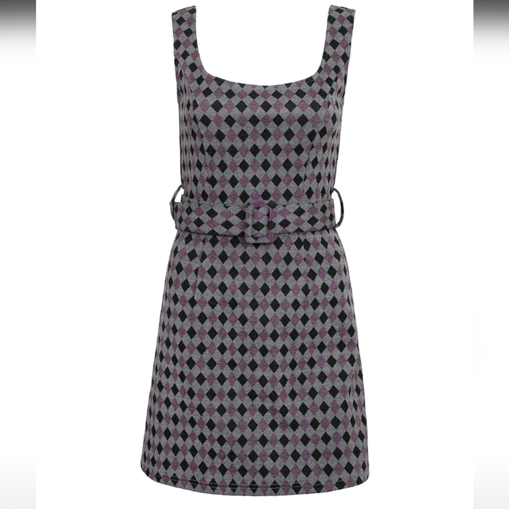 Disturbia Clowntears Belted Pinafore Dress - Picture 3 of 7